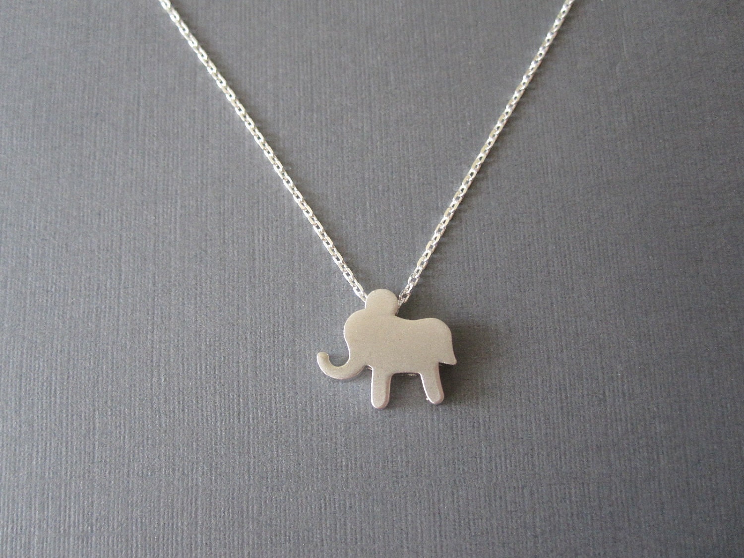 Silver Elephant Necklace