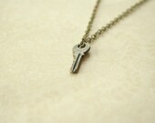 The Tiny Key - Delicate everyday layering style necklace