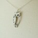The Curious Owl Necklace -  Sterling Silver Simple Pendant  Jewelry