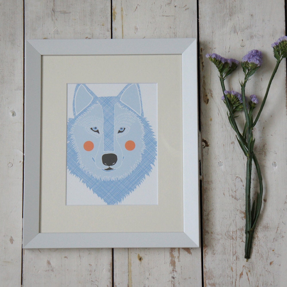 Winter Wolf Denim Blue Print Small