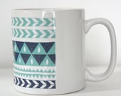 Winter Stripe Ceramic Coffee Mug
