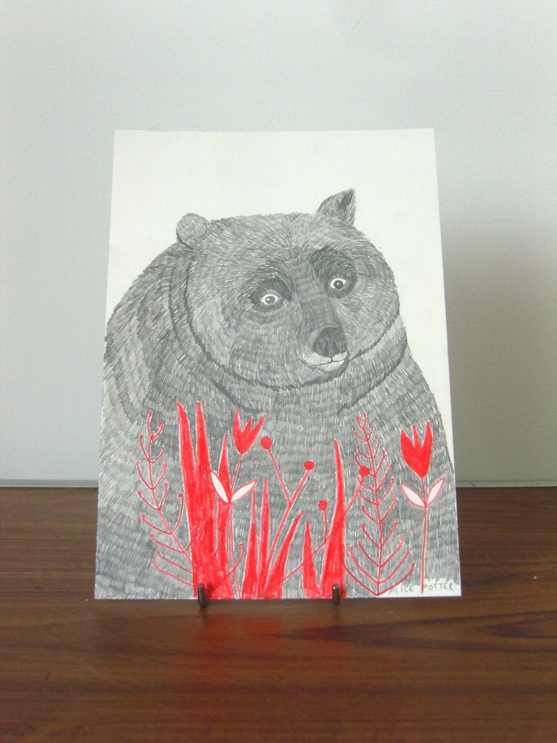 Brown Bear Original A5 Drawing