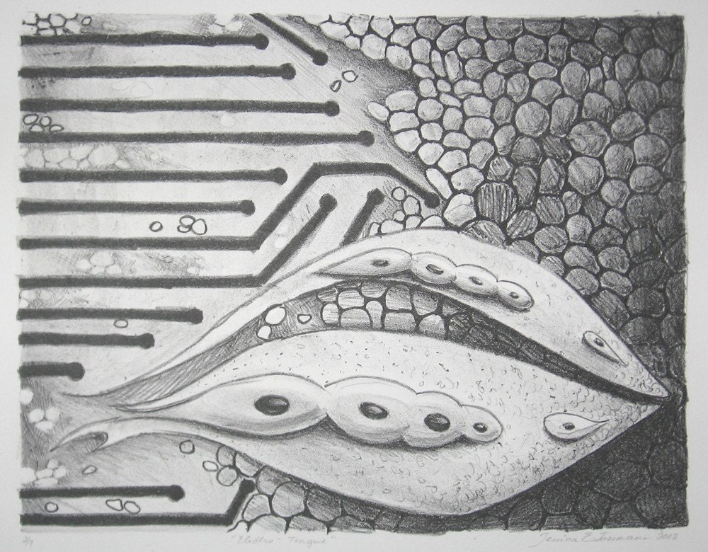 Electro-Tongue -- Lithograph