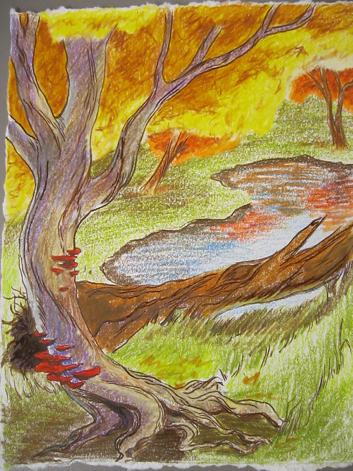 Autumn Forest Scene - After Charles Vess