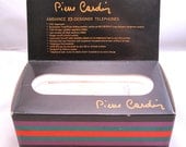 Vintage Corded Telephone Pierre Cardin Ambiance XX Sleek Line Designer Phone Desk Wall Rare New