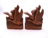 Vintage Flying Ducks Bookends Mad Men 1960s