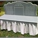 Beautiful Bench with Skirt made from a 1920's Headboard