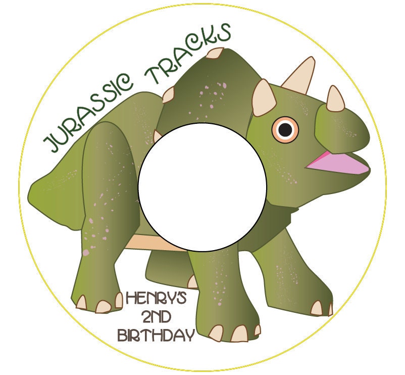 Jurassic Tracks - Custom Printable CD Label