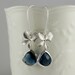 Bridesmaid Gifts, Set Of 4 Bridesmaids Earrings, Sapphire Blue Orchid Earrings, Wedding, Bridal Party, Custom Design, Personalized Gift,