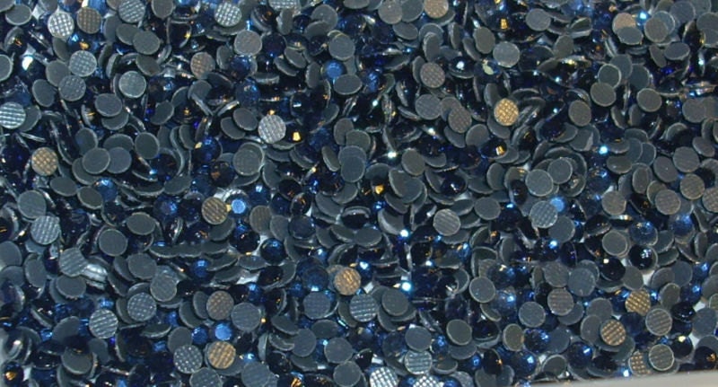 144 PC (1 Gross) of 3MM HOT FIX hotfix rhinestones in Twilight Blue