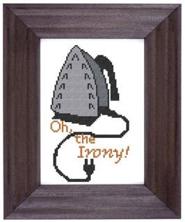 cross stitch pattern  Oh The Irony  .pdf