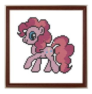 My Little Pony Pinkie Pie inspired cross stitch by pickleladyfarm