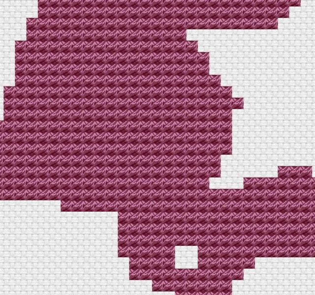 cross stitch pattern  Fight like a girl  rollerderby