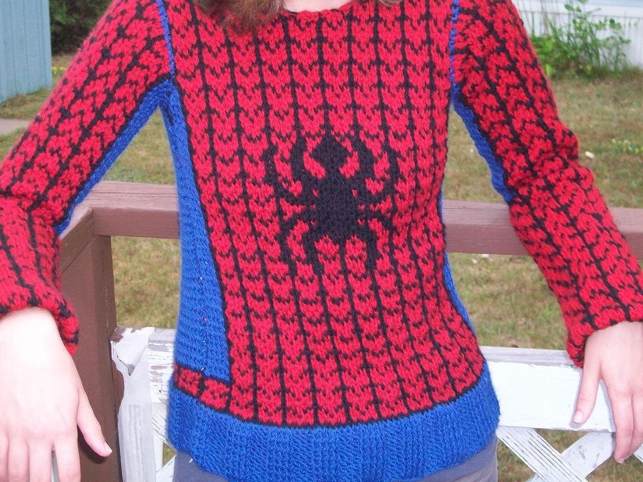 Handmade/Custom Superhero Inspired - Sweater (Spider-Man, Batman, Robin, Superman, Freakazoid, Captain America)