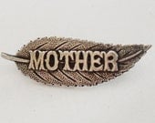 English Edwardian sterling silver mother brooch for mothers day