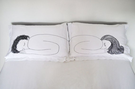 Girl and Boy Pillow Cases DOUBLE SET