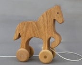 Horse Pull Toy Waldorf play for kids toddlers girls and boys classic and organic