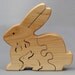 Rabbit Puzzle Wooden Waldorf toy for Kids Boys and Girls Organic Gift Stocking Stuffers