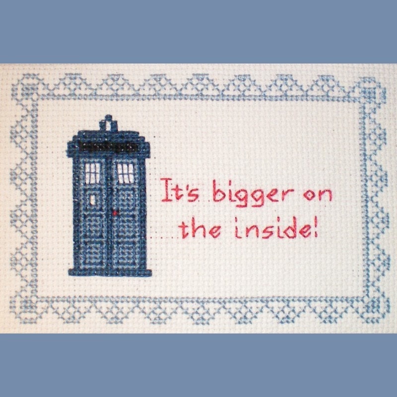 It's Bigger on the Inside - Doctor Who Inspired Cross Stitch Pattern