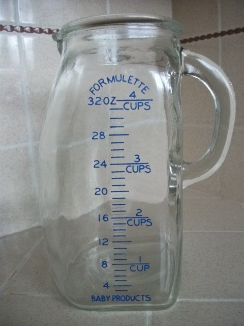 Vintage Formulette baby formula measuring pitcher by bitsandsnips