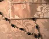 Peach Brocade Messegner Bag with Matching Satellite Bag