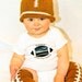 Private Listing for F. Baby Boy Football Outfit hat, onesie, legwarmers Gift Set