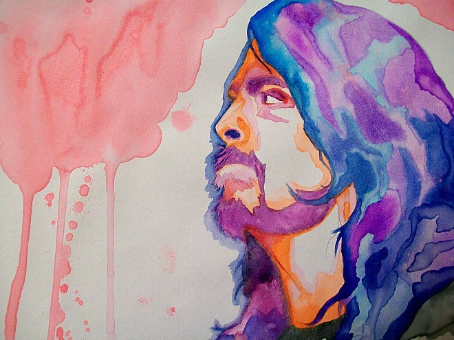 Dave Grohl Watercolor Portrait