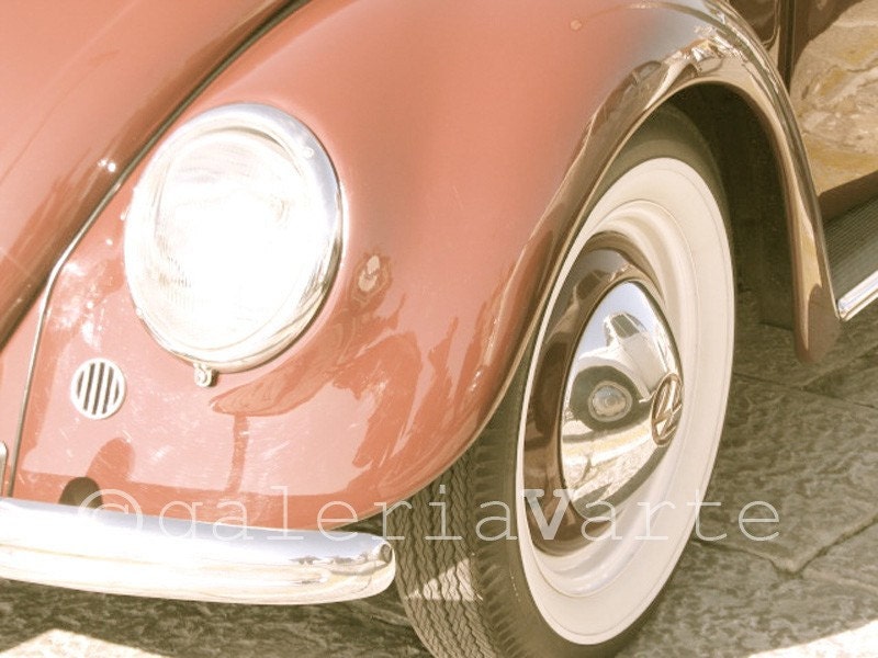 Red vintage car photo print - You show me the way to love - fine art photography