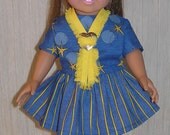 Top and Skirt with Scarf for an 18inch American girl doll