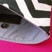 Foldover Chevron Clutch, Bag, zig zag, Purse, black and white