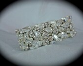 Swarovski Bridal bracelet - Crystal Bridal Cuff - wedding cuff, wedding bracelet, rhinestone bridal cuff