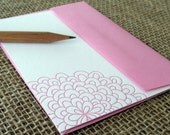 letterpress flat notecards (set of 10) - pink hydrangea