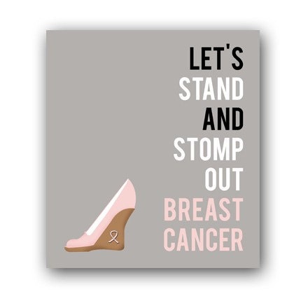 Stand and Stomp Out Breast Cancer Shoe Poster 8x10
