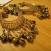 Golden Weave - Belly Dancer Earrings - Chandelier Whispering Bells Beads - Dangling Lever Back Chainmaille