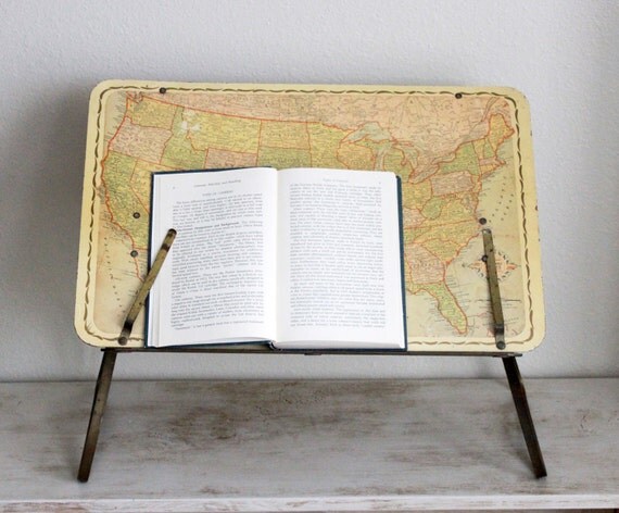 Vintage United States map reading tray - dudads Vintage United States map reading tray - dudads