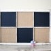 Reserved - Vintage repurposed window magnetic chalkboard and burlap covered cork board