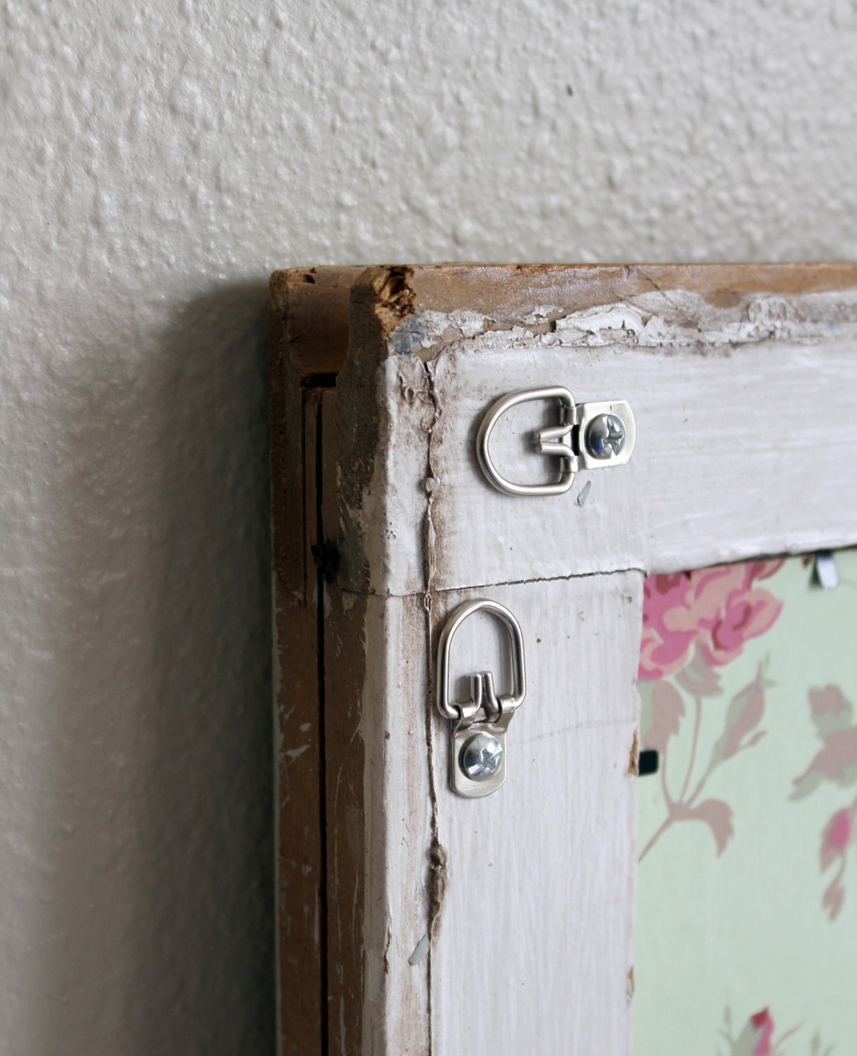 Vintage repurposed window chalkboard and cork board