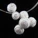 SILVER PUFFS felted cat hair necklace
