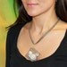 wire CAGED felted cat hair pendant  By Flora Davis