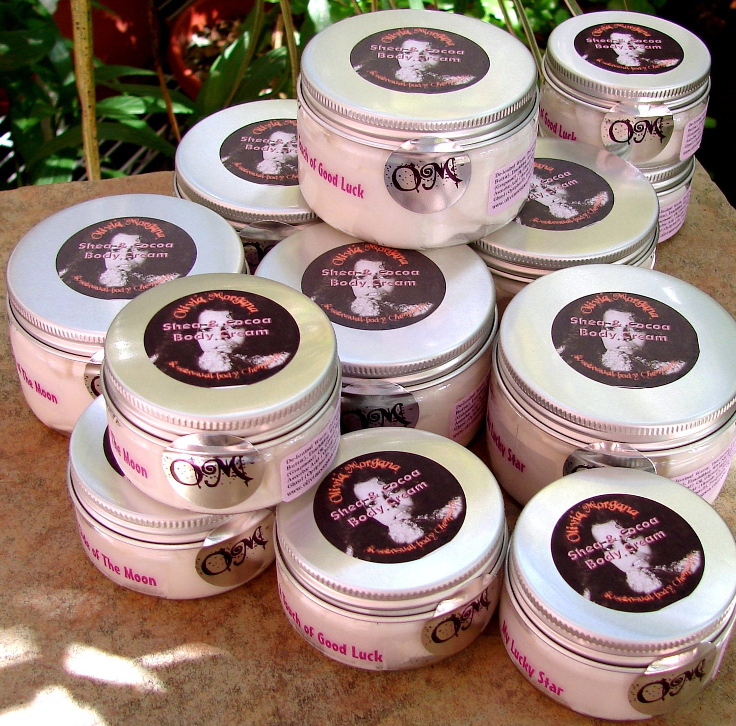 4 Jars 5.5 Oz. each YOU CHOOSE the SCENT. Shea and Cocoa Body Cream. Shea and Cocoa Butters w/Vitamins and Japanese Green Tea. Paraben free.