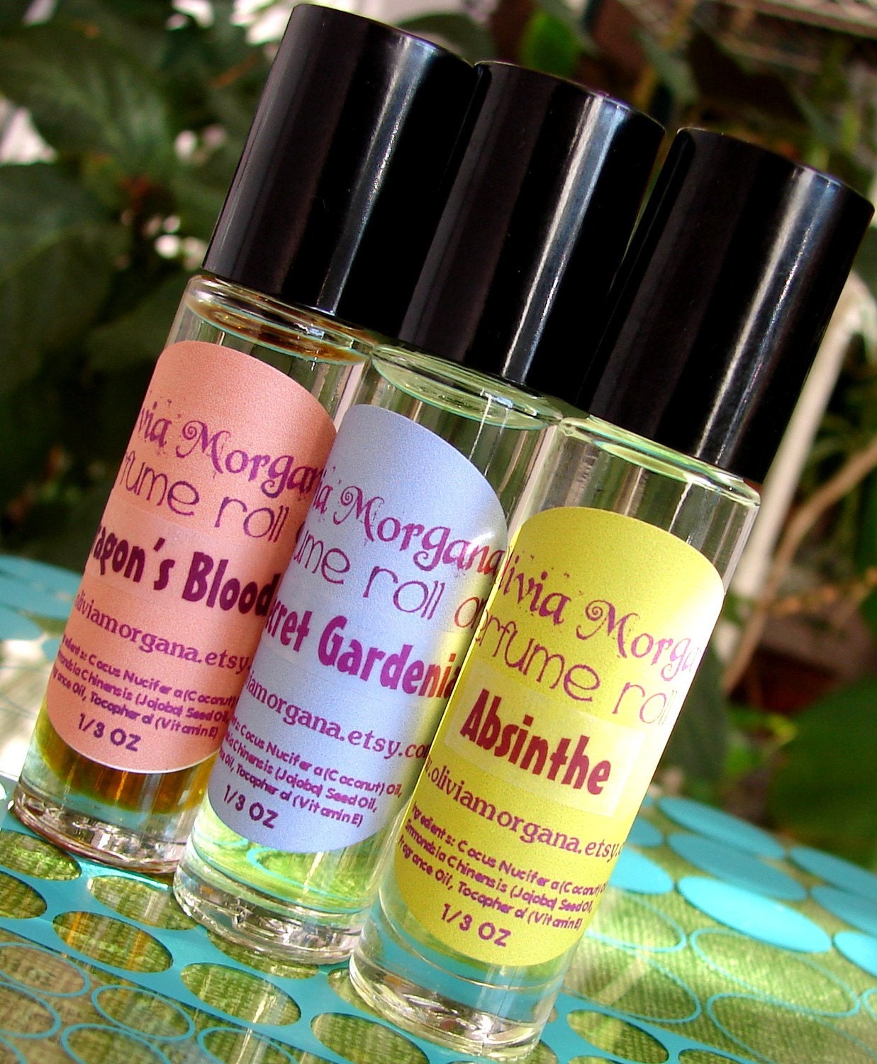 BEACH. Perfume Roll On. Scented Oil. Olivia Morgana.