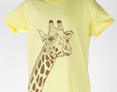 Giraffe on Lemon Children's American Apparel T Shirt