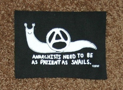 Anarchy Snail peace anarcho crust punk patch