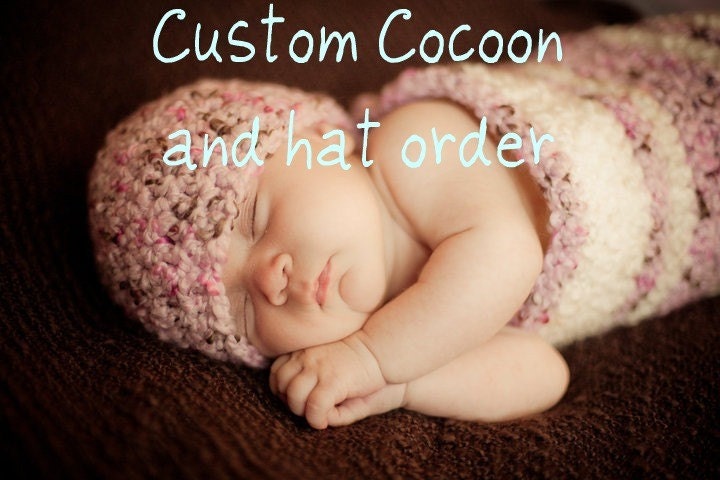 Custom baby cocoon & hat set