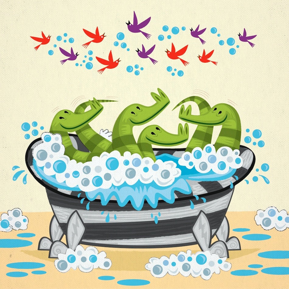 Crocodile Soup - Limited Edition Print - iOTA iLLUSTRATION