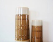 SALE Vintage 1970s Plaid Aladdin Thermos. Set of 2