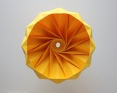 Chestnut origami hanging paper lamp shade / pendant light Gold Yellow