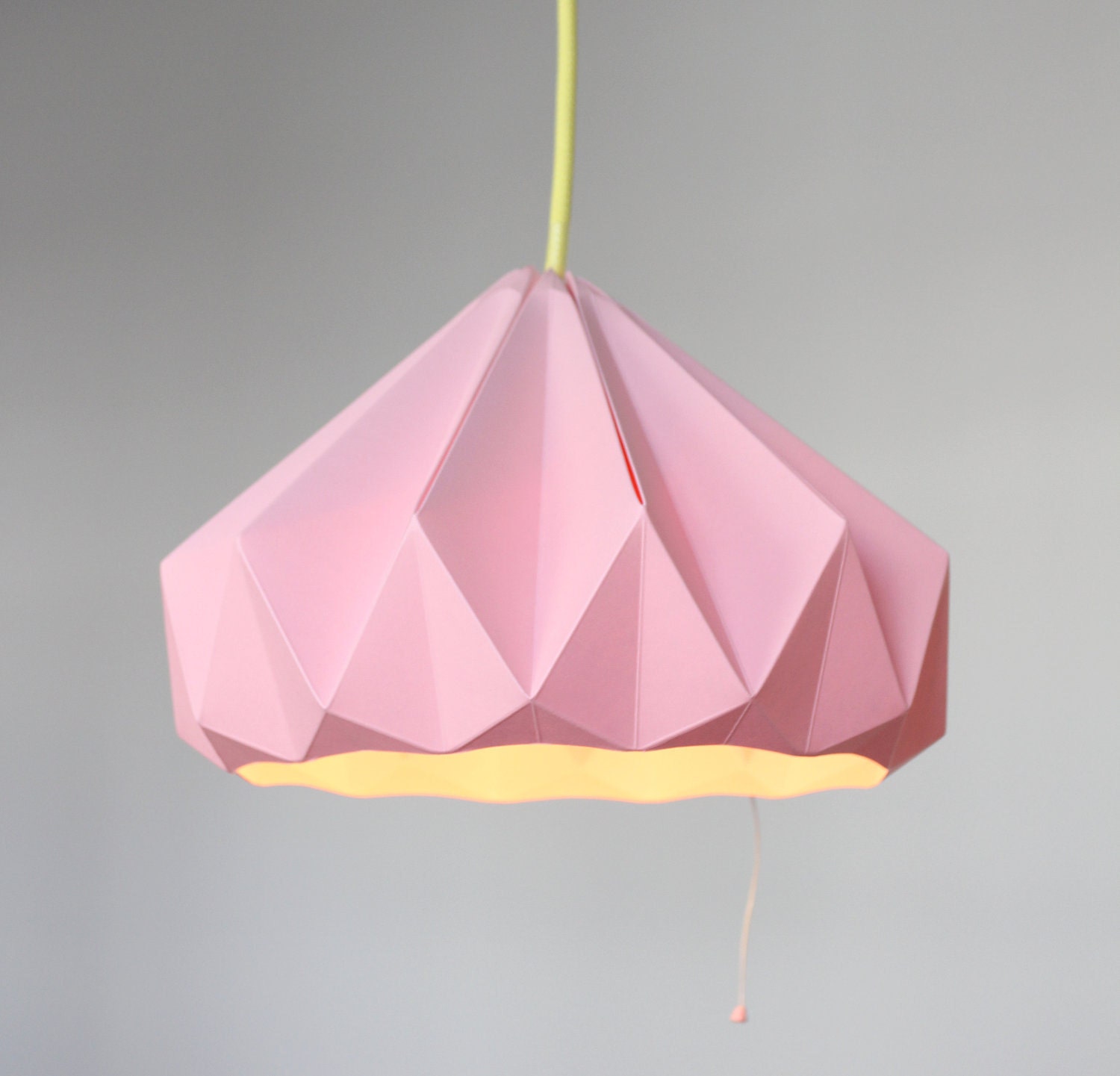 Chestnut paper origami lampshade pink
