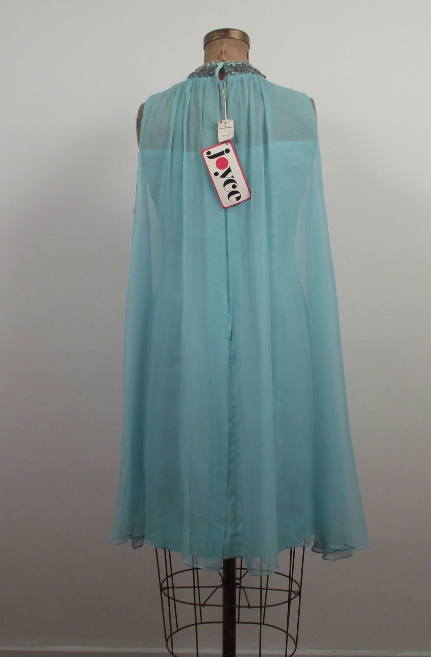 1960s Party Dress / 60s Trapeze Dress / NOS
