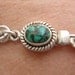 Sterling Silver Jens Pind Weave Bracelet Turquoise Clasp Chain Maille